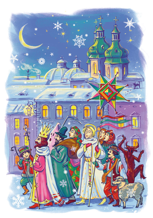 2020 UNA Christmas Cards artist Iryna Korchuk 4-Didukh