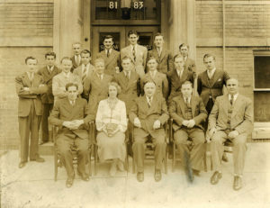 1937 UNA Employees gathered around HQ for group photo