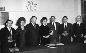 Board Members posing for photo at the 50th Anniversary Celebration of UNA in Canada