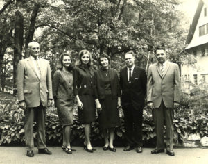 1967 UNA Member photo of 3 women and 3 men at Soyuzivka