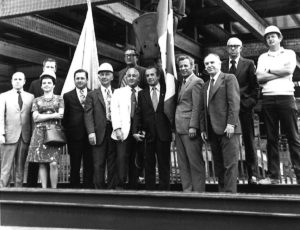 1970 UNA group photo during construction of 30 Montgomery St