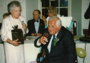Members enjoying glass of wine at 1978 UNA General Assembly Meeting