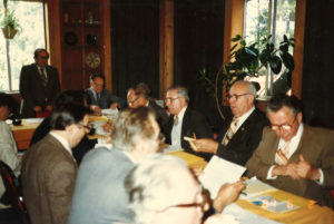 1984 UNA Members in a meeting in the Soyuzivka Library