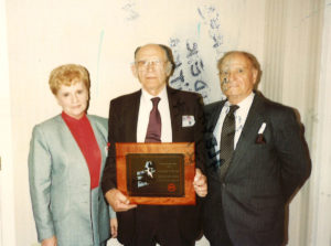 1990 New England Frateralist receiving a plaque