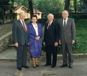 1990 UNA Members Taking Group Photo at Soyuzivka Ukrainian Heritage Center