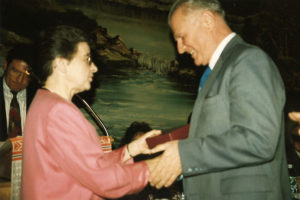 1994 UNA Jersey District 100th Anniversary man receiving an award