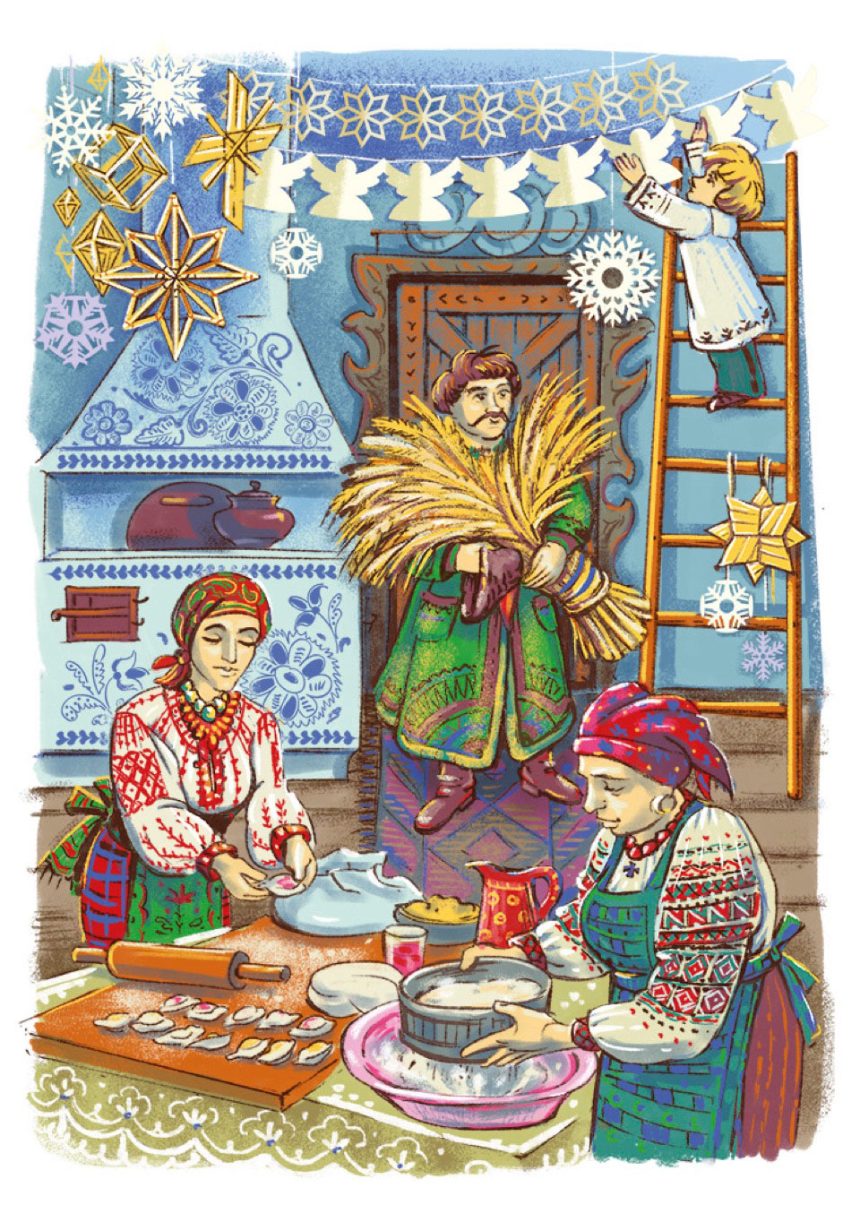 UNA Christmas Cards 2023 by Iryna Korchuk and Volodymyr Petryshyn