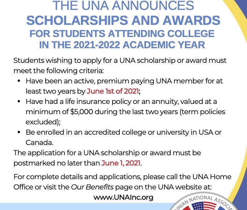 Scholarship opportunities for the 2021/2022 academic year!